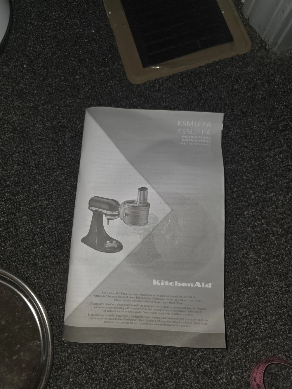 KitchenAid White Food Processor Attachment